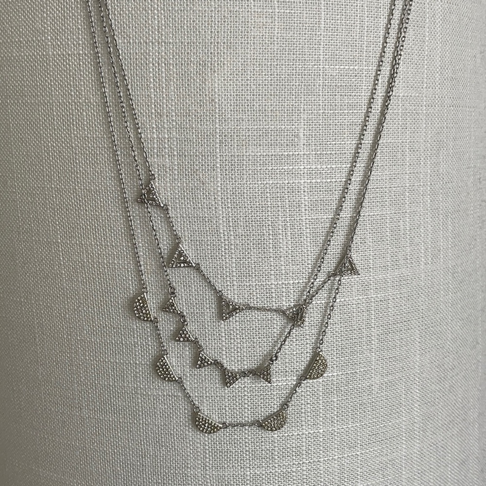 3 silver necklaces in one!